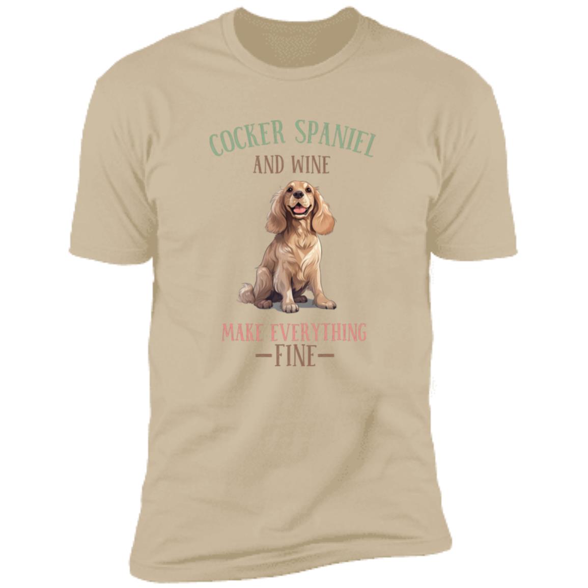 Dog Lovers - Cocker Spaniel - Premium Cotton T-Shirt