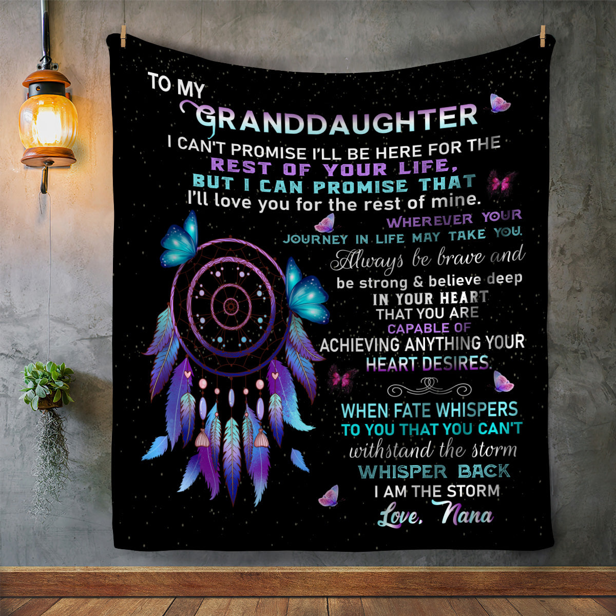 To My Granddaughter - Love Nana | Premium Plush Blanket