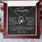 To My Daughter - Believe In Yourself - Love Dad - Forever Love Necklace