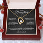 To My Daughter - Believe In Yourself - Love Dad - Forever Love Necklace