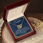 To My Daughter - With Joy and Love - From Mom or Dad - Interlocking Hearts Necklace