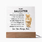 To My Daughter - Love Mom - Acrylic Plaque