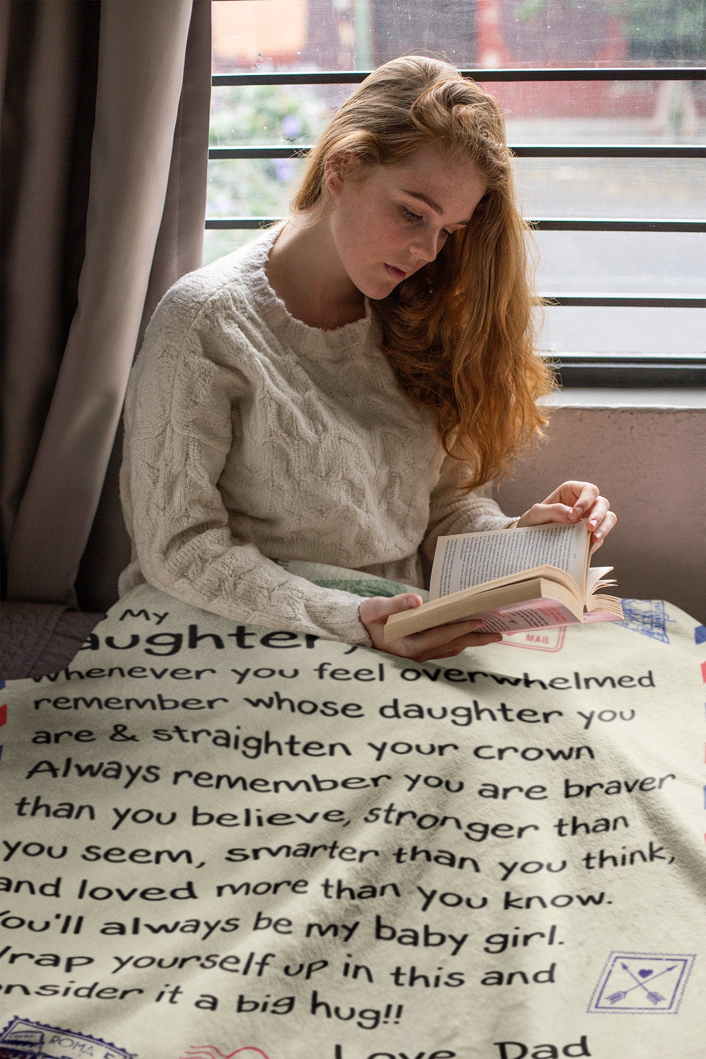 To My Daughter, Cozy Plush Fleece Blanket - 50X60, Daughter Gift, Dad To Daughter Throw Blanket Gift, Birthday Graduation Christmas Gifts