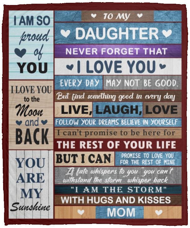 To My Daughter - So Proud of You | Premium Plush Blanket