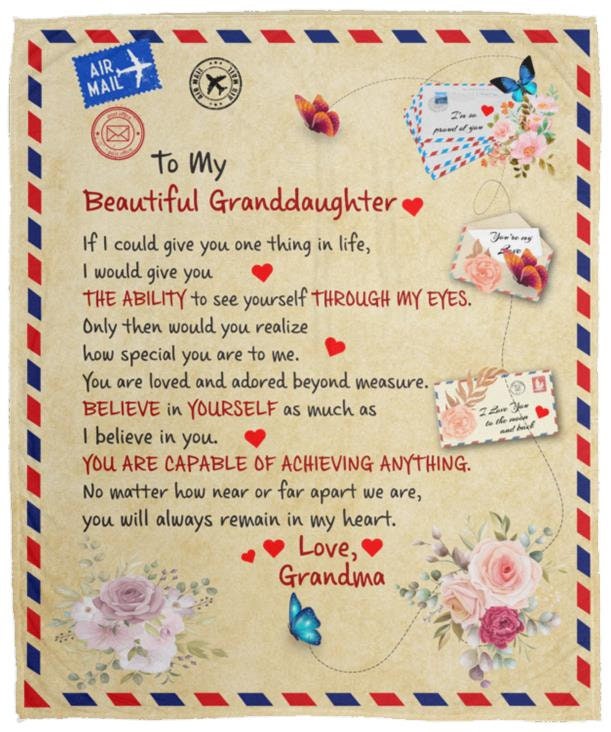 To My Beautiful Granddaughter | Premium Plush Blanket