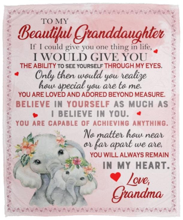 To My Beautiful Granddaughter | Premium Plush Blanket