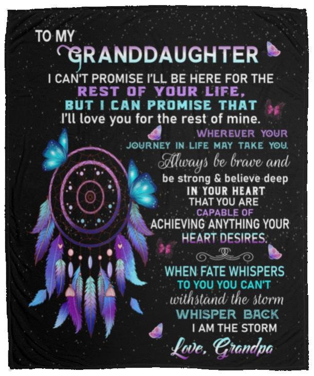 To My Granddaughter - Love You Forever | Premium Plush Blanket