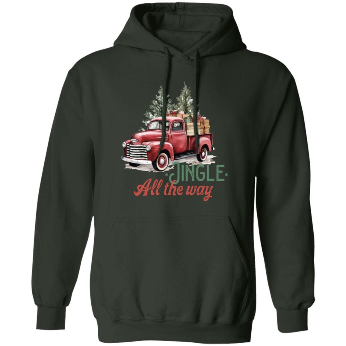 Jingle All The Way - Premium Graphic Pullover Christmas Hoodie