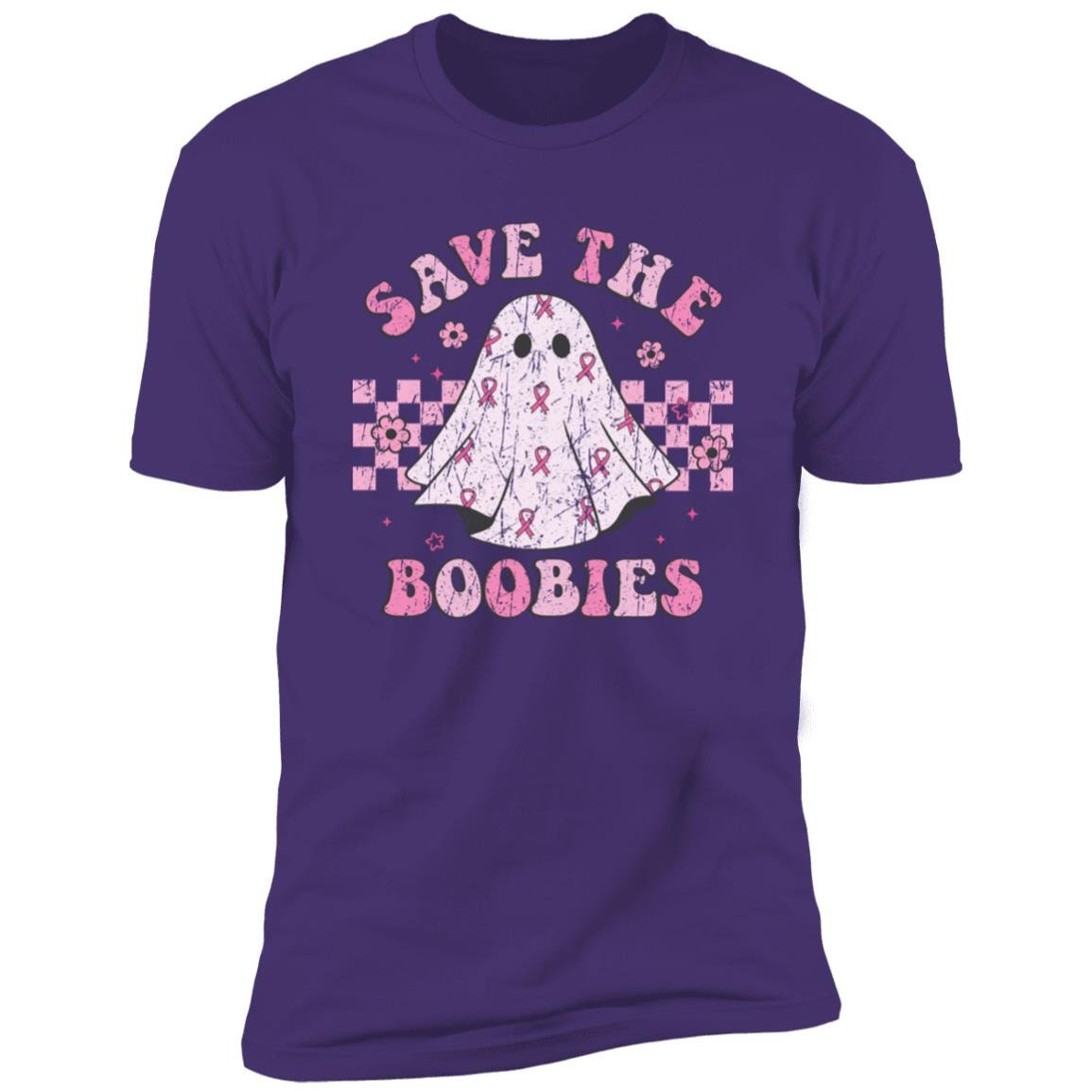 Save The Boobies - Distressed Design - Breast Cancer Awareness - Premium Graphic T-Shirt