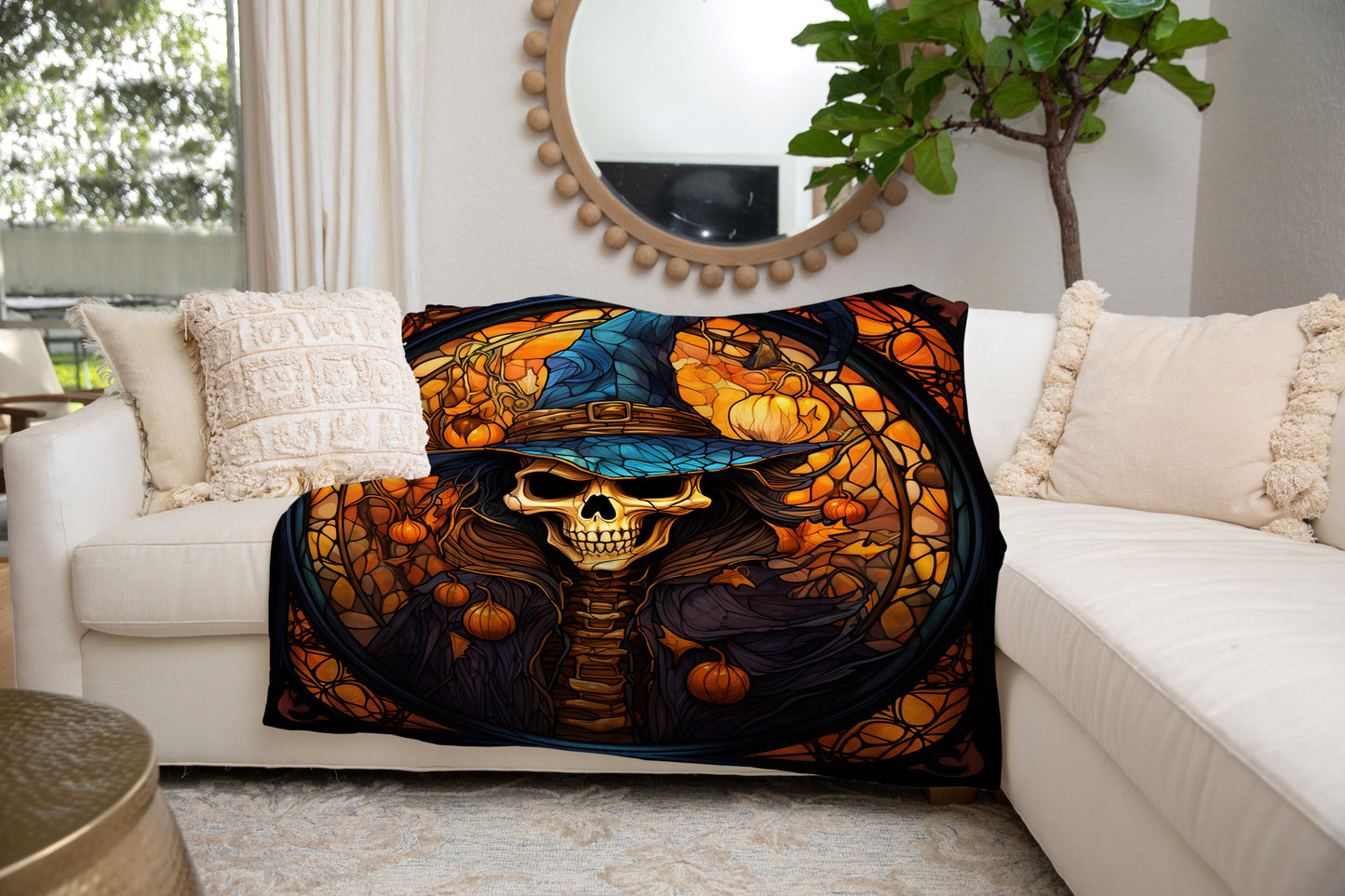 Warlock Skeleton - Premium Plush Blanket