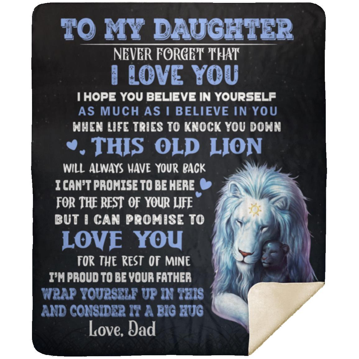 To My Daughter - I Love You | Premium Plush Blanket