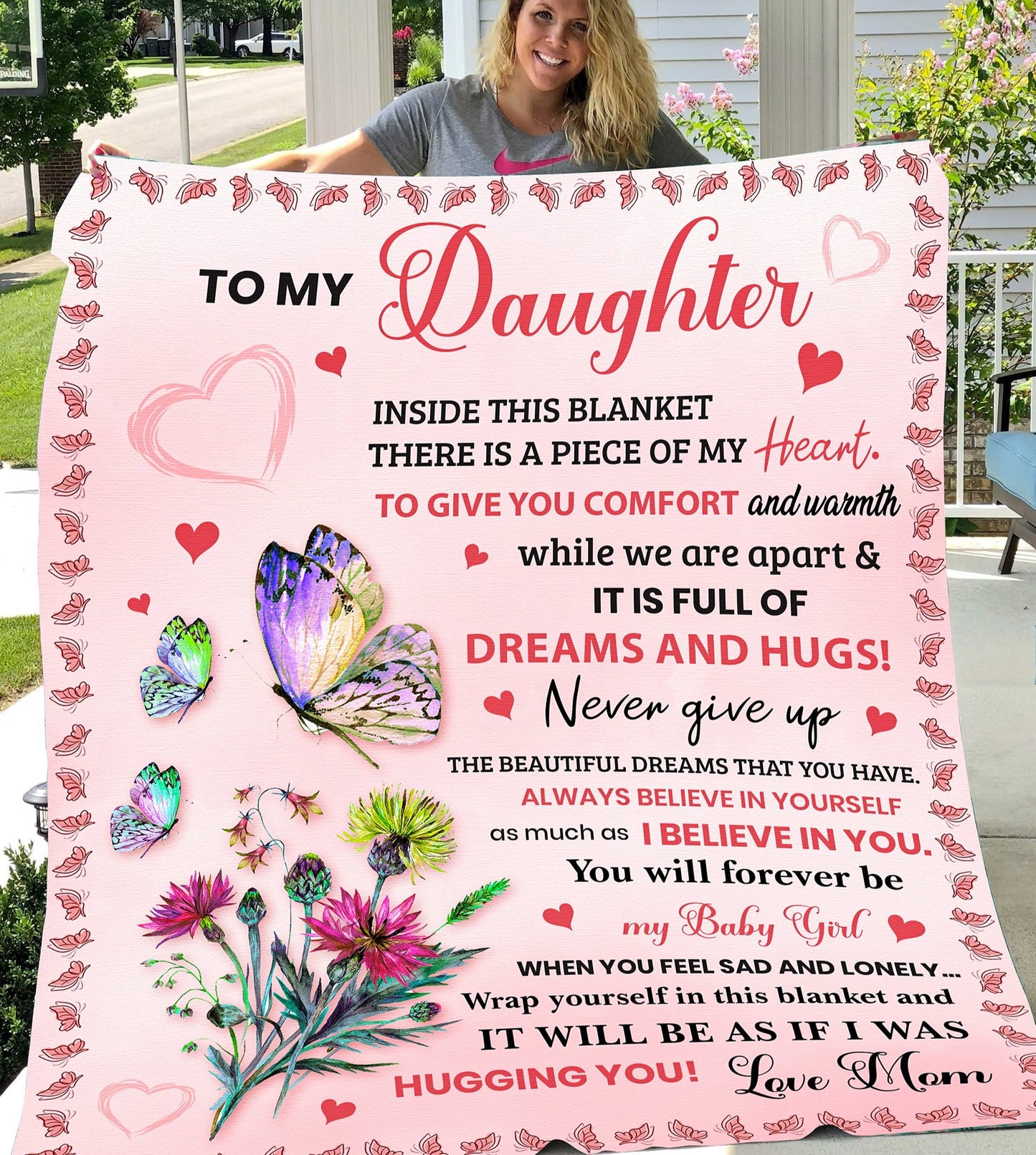 To My Daughter - You Are My Heart | Premium Plush Blanket