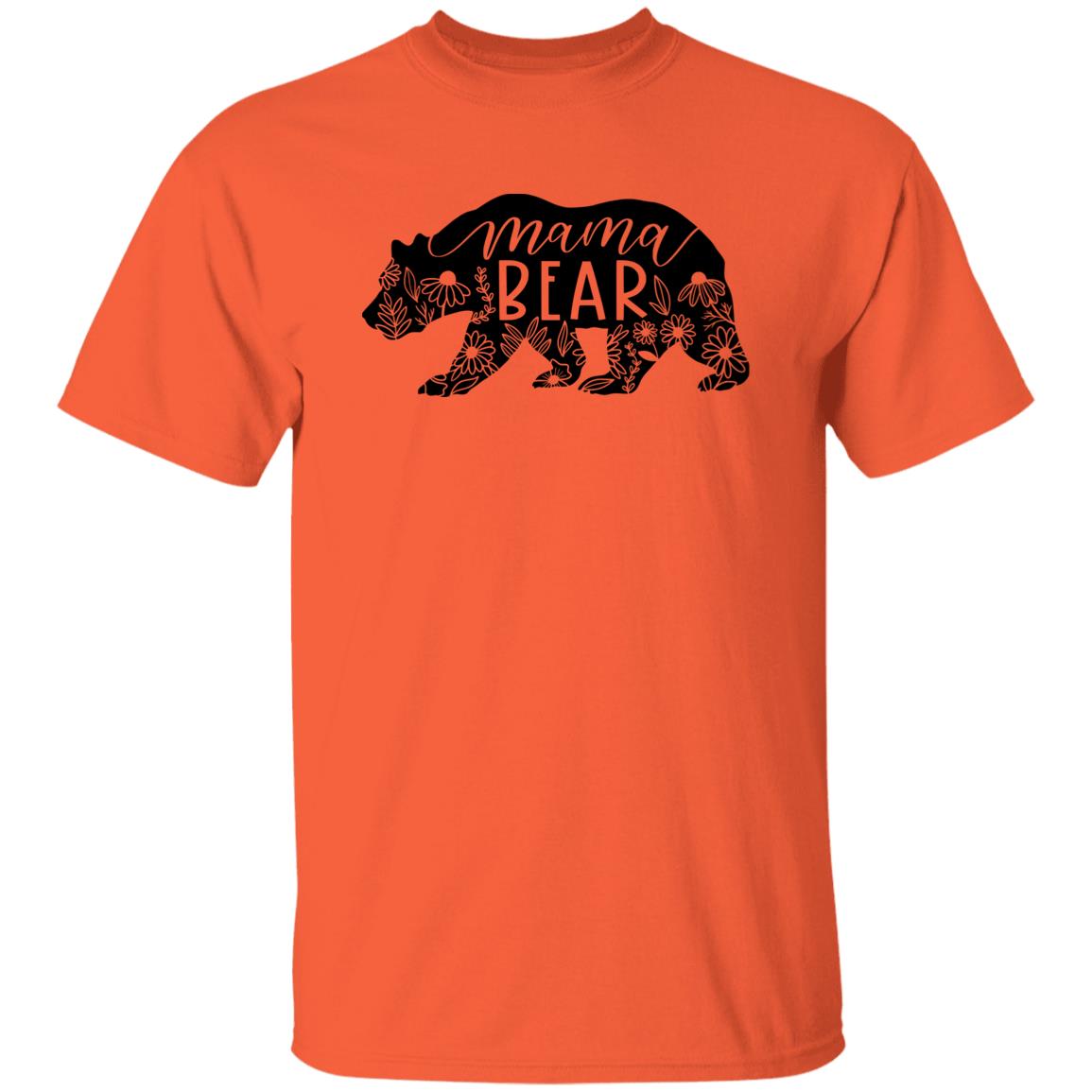 Mama Bear Floral - 100% Cotton Unisex T-Shirt