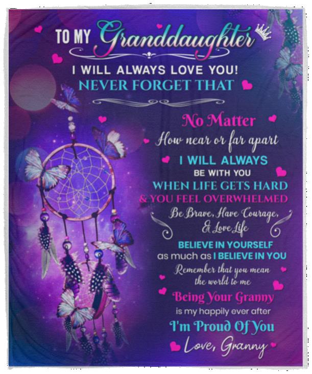 To My Granddaughter - From Granny | Premium Plush Blanket