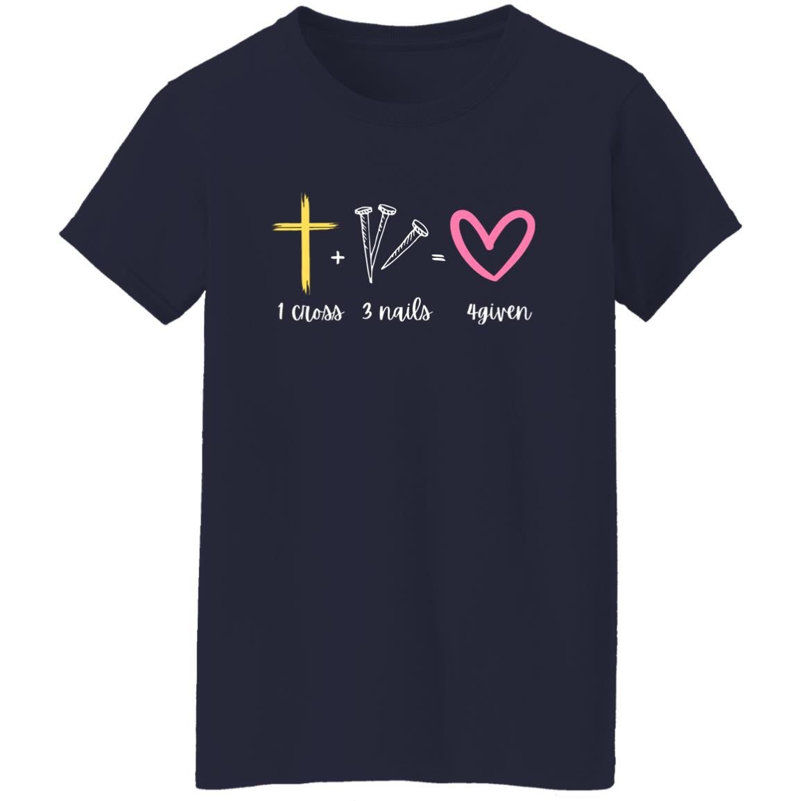 1 Cross 3 Nails 4given | Ladies' Scoop Neck Tee