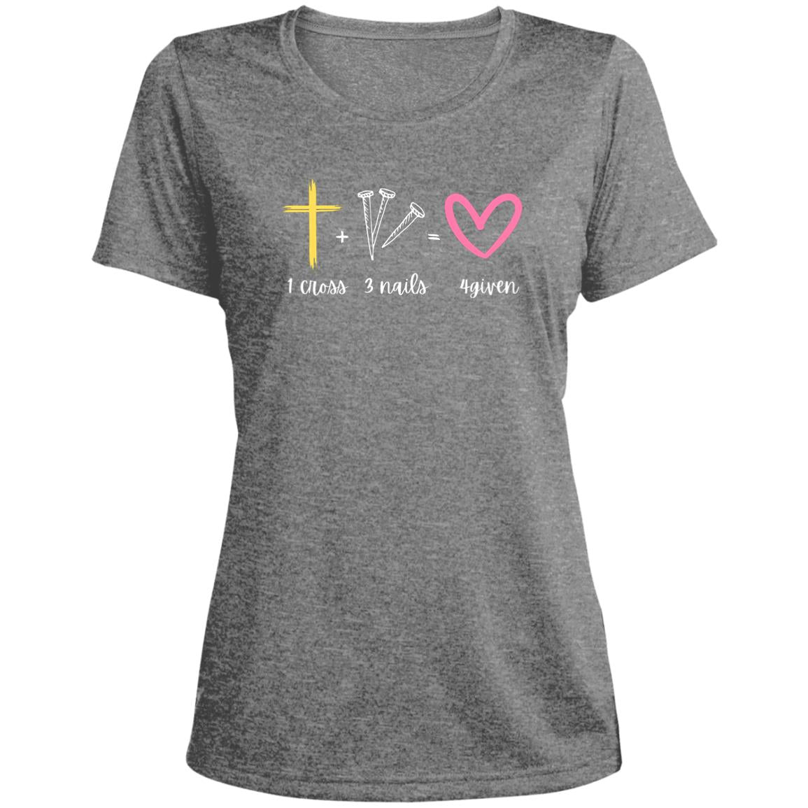 1 Cross 3 Nails 4given | Ladies' Scoop Neck Tee