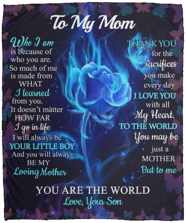 Mom - You Are My World | Premium Plush Blanket