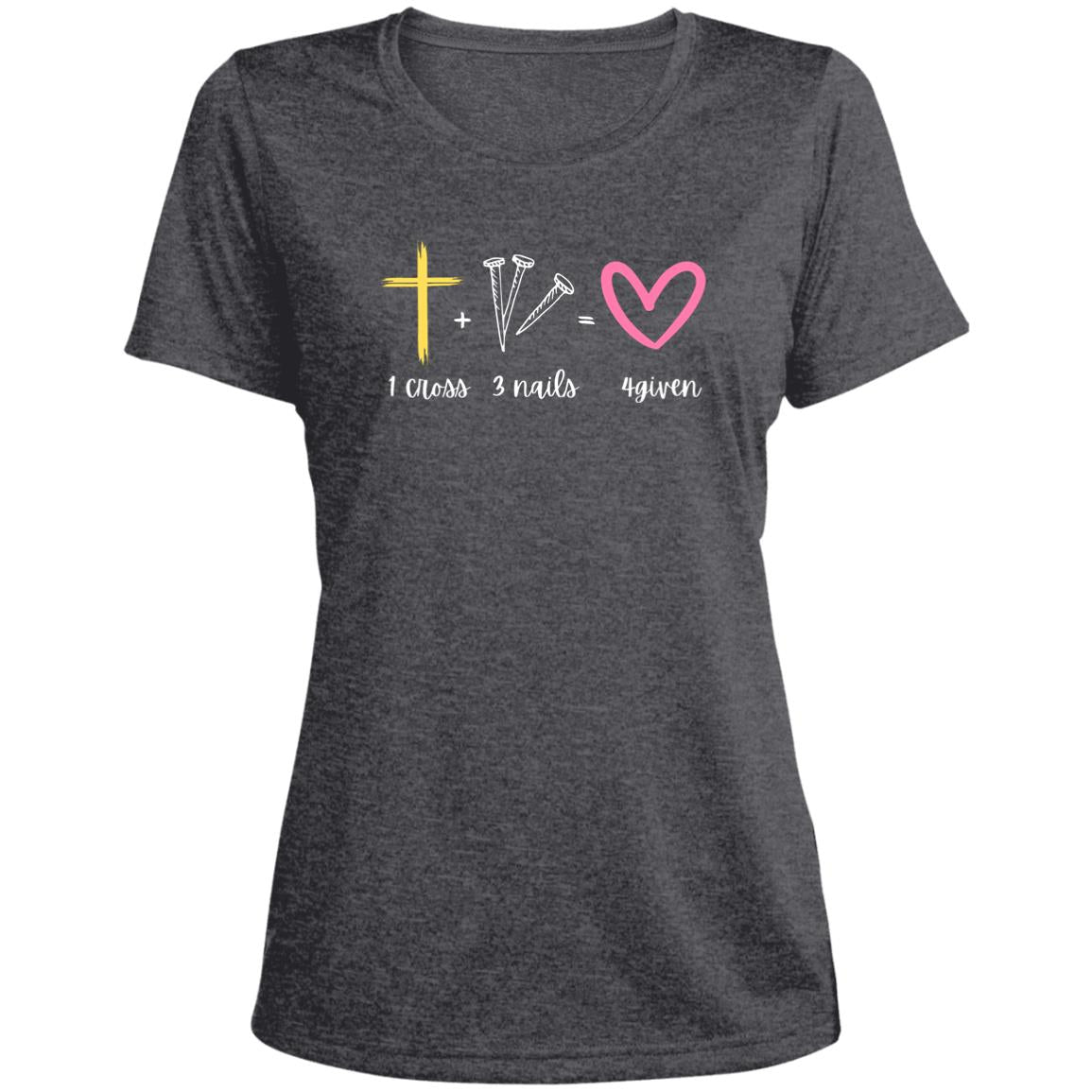 1 Cross 3 Nails 4given | Ladies' Scoop Neck Tee