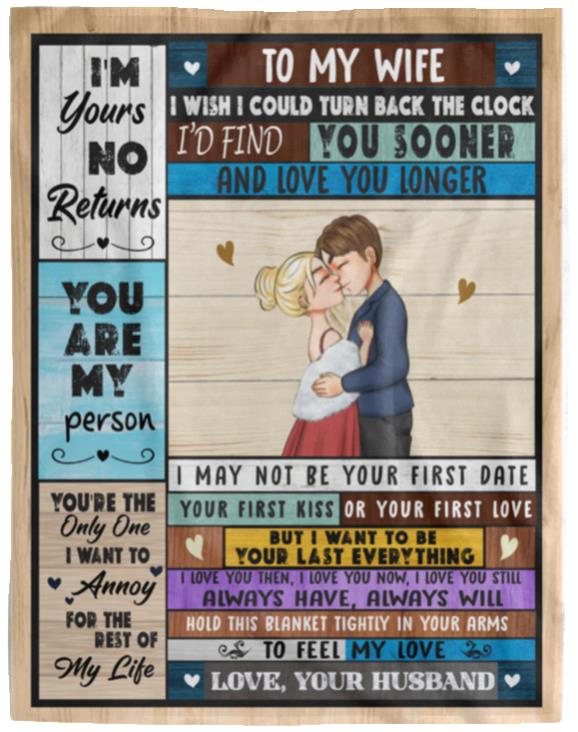 To My Wife - My Last Everything | Premium Plush Blanket