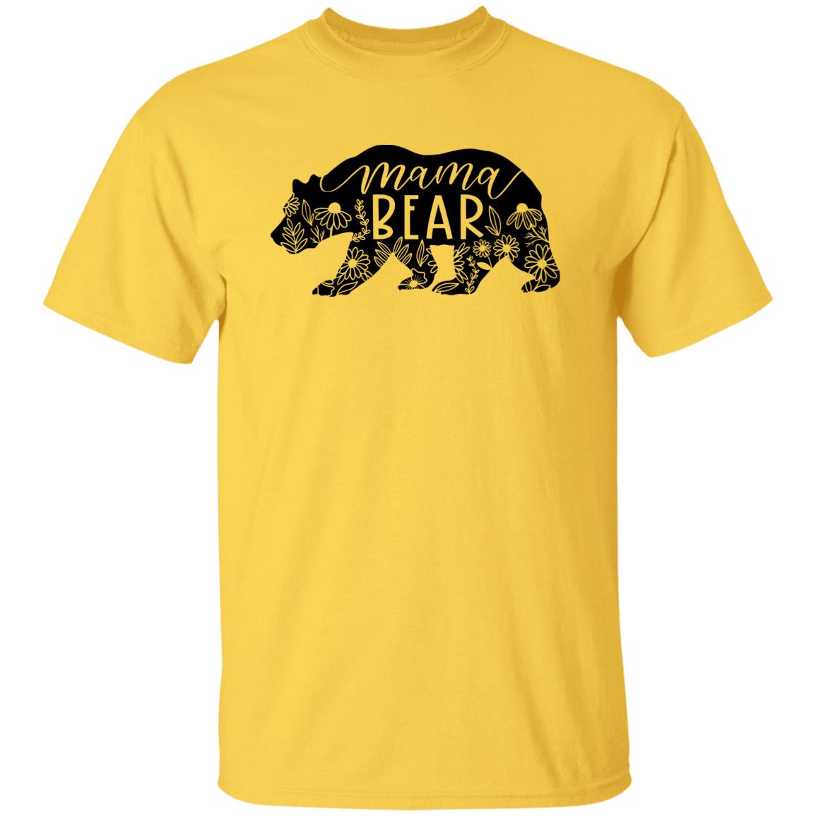 Mama Bear Floral - 100% Cotton Unisex T-Shirt