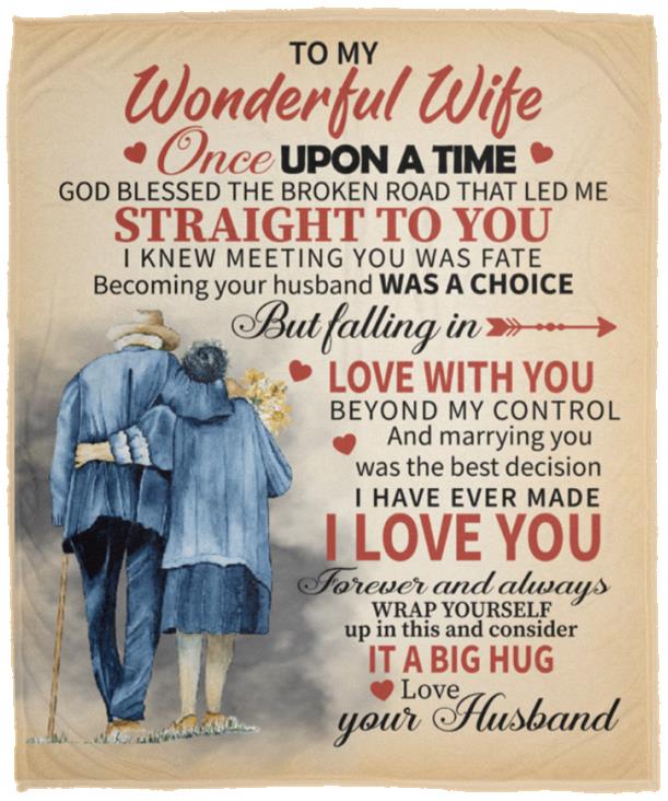 To My Wonderful Wife - Falling In Love | Premium Plush Blanket
