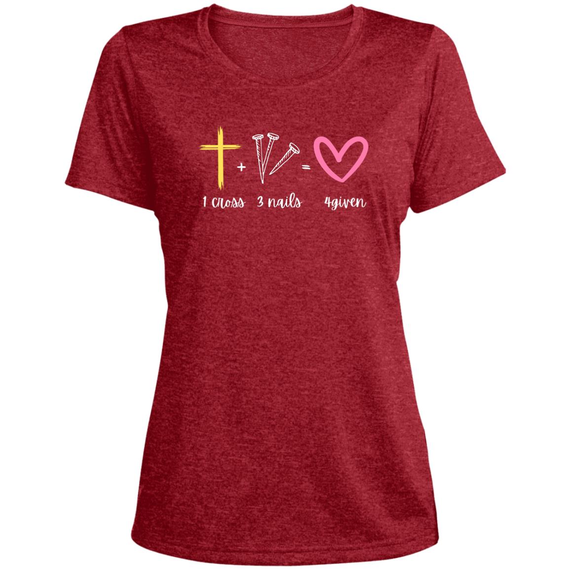 1 Cross 3 Nails 4given | Ladies' Scoop Neck Tee