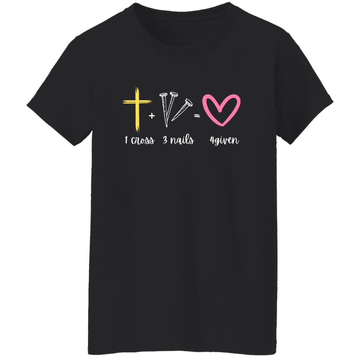 1 Cross 3 Nails 4given | Ladies' Scoop Neck Tee