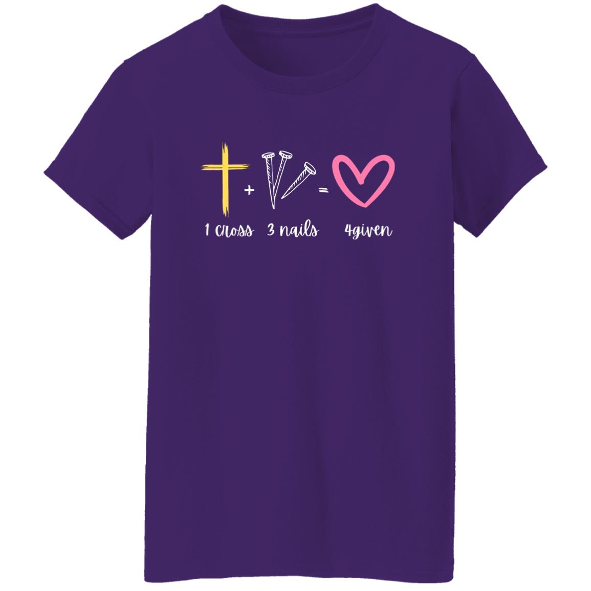 1 Cross 3 Nails 4given | Ladies' Scoop Neck Tee