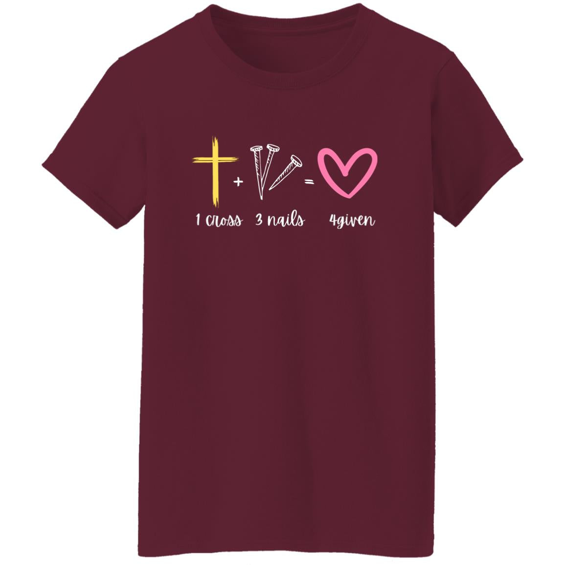 1 Cross 3 Nails 4given | Ladies' Scoop Neck Tee