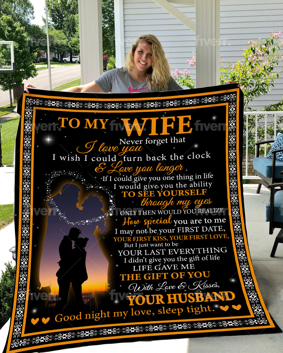 To My Wife - My Love | Premium Plush Blanket