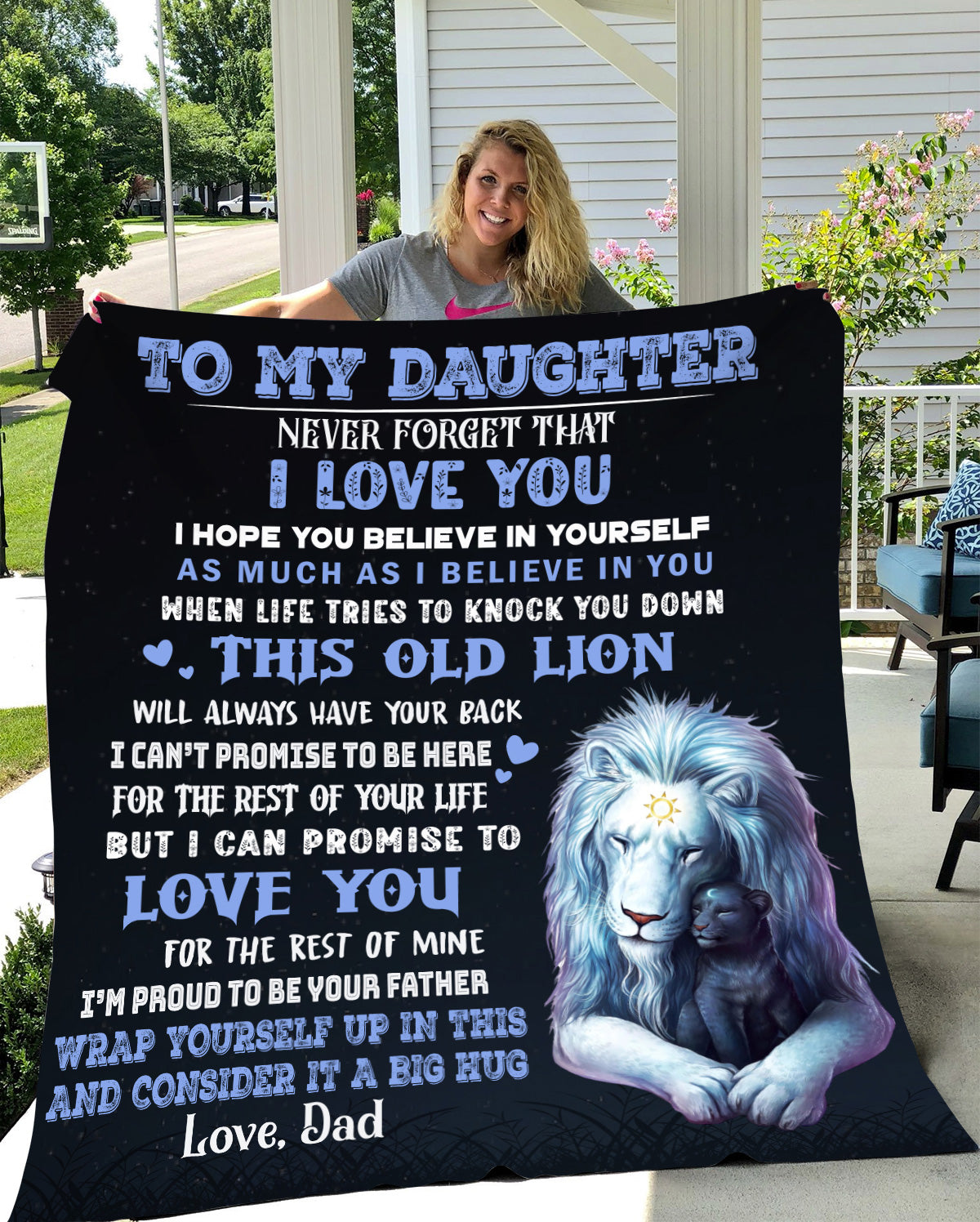 To My Daughter - I Love You | Premium Plush Blanket
