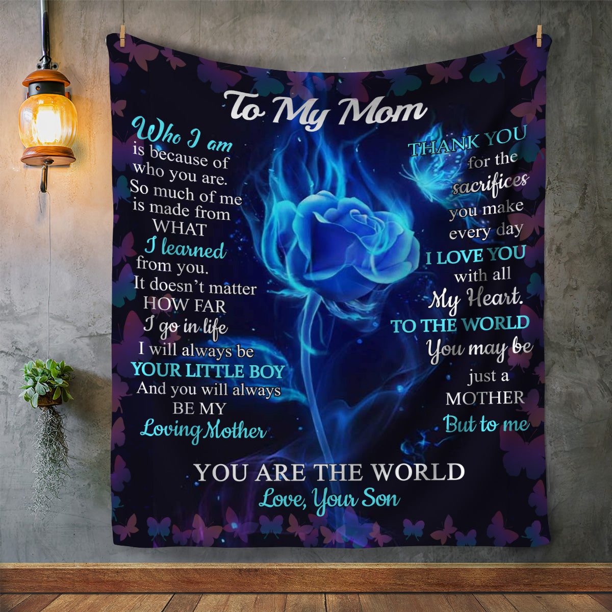 Mom - You Are My World | Premium Plush Blanket