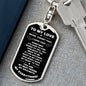 TO MY LOVE | DOG TAG KEY CHAIN | HIGH QUALITY SURGICAL STEEL