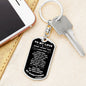 TO MY LOVE | DOG TAG KEY CHAIN | HIGH QUALITY SURGICAL STEEL