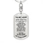 TO MY LOVE | DOG TAG KEY CHAIN | HIGH QUALITY SURGICAL STEEL