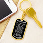 TO MY LOVE | DOG TAG KEY CHAIN | HIGH QUALITY SURGICAL STEEL
