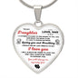TO MY DAUGHTER | LOVE DAD | HEART NECKLACE