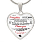 TO MY DAUGHTER | LOVE MOM | HEART NECKLACE