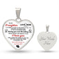TO MY DAUGHTER | LOVE MOM | HEART NECKLACE