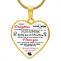 TO MY DAUGHTER | LOVE MOM | HEART NECKLACE