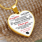 TO MY DAUGHTER | LOVE MOM | HEART NECKLACE