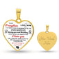 TO MY DAUGHTER | LOVE MOM | HEART NECKLACE