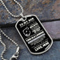 TO MY SON | OLD LIONESS | DOG TAG NECKLACE