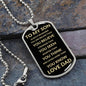 TO MY SON LOVE DAD | DOG TAG NECKLACE
