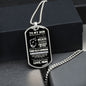 TO MY SON | OLD LIONESS | DOG TAG NECKLACE