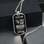 TO MY SON | OLD LION | DOG TAG NECKLACE