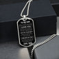 TO MY SON | NEVER FORGET | DOG TAG NECKLACE
