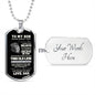 TO MY SON | OLD LION | DOG TAG NECKLACE