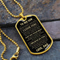 TO MY SON | NEVER FORGET | DOG TAG NECKLACE