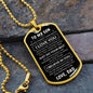 TO MY SON | NEVER FORGET | DOG TAG NECKLACE